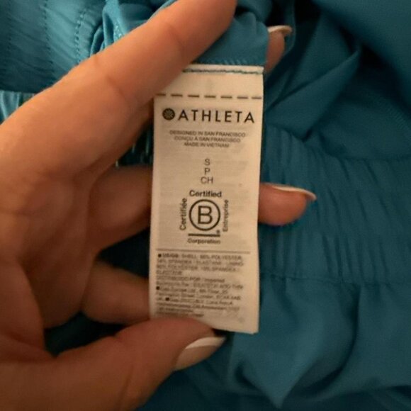 Athleta Blue Shorts With Built in Lining - Picture 2 of 5